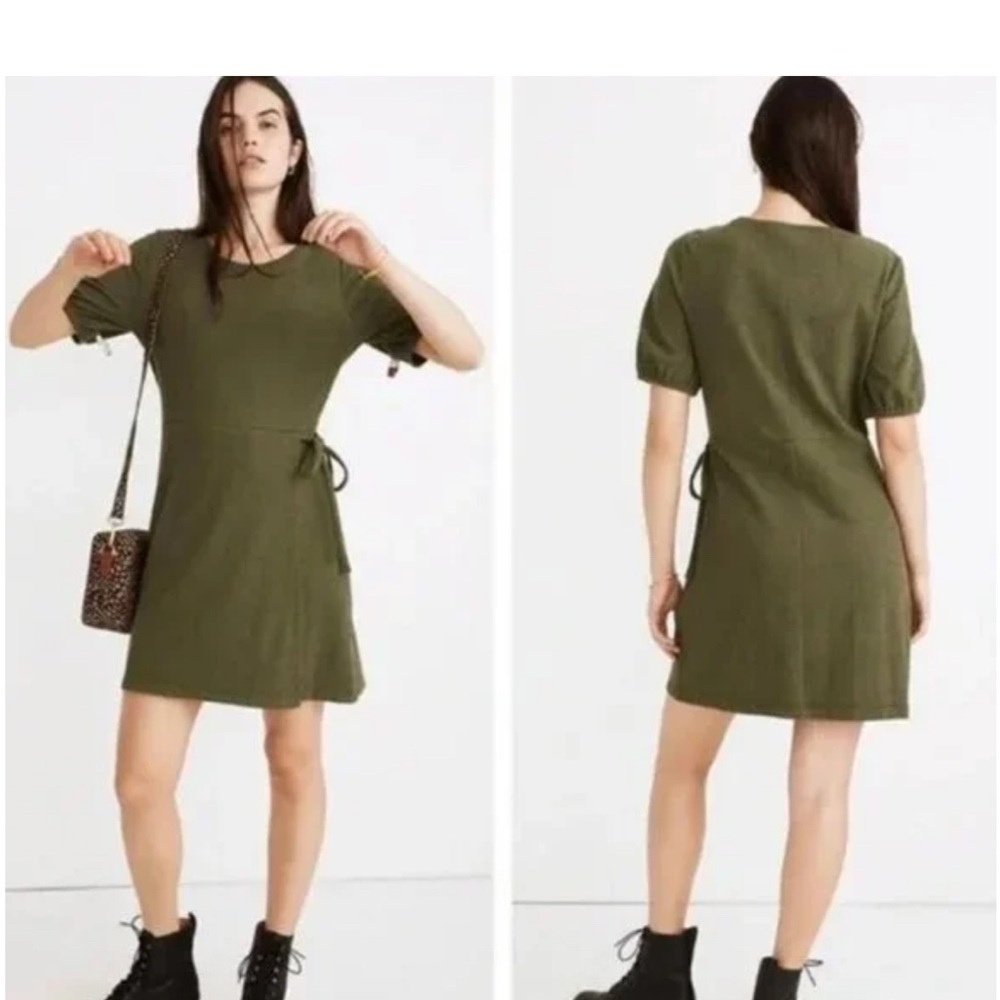 Madewell Olive Green Wrap Dress